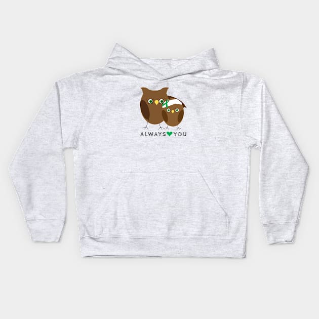 Owls always Love You TBI Shirt Kids Hoodie by survivorsister